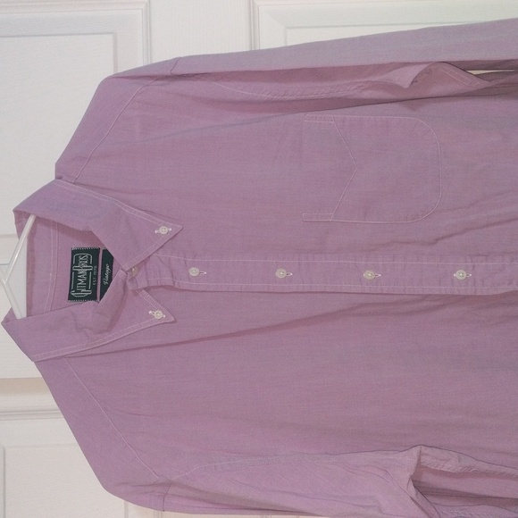 #492Gitman Bros. Vintage Purple Spring Oxford Men's Weekend Dress shirt. Size:XL - Picture 1 of 9